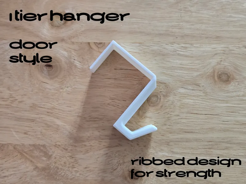 1 Tier Door Hanger - Dual Ribbed Design