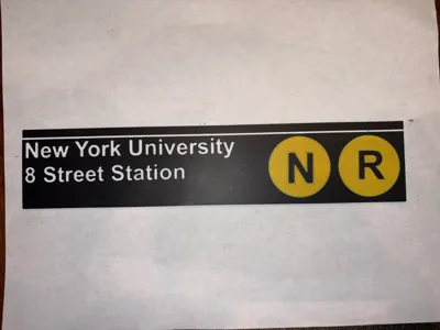 NYC Transit Sign - NYU