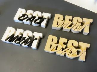BEST DAD BEST MUM Geschenk Mutter- oder Vatertag