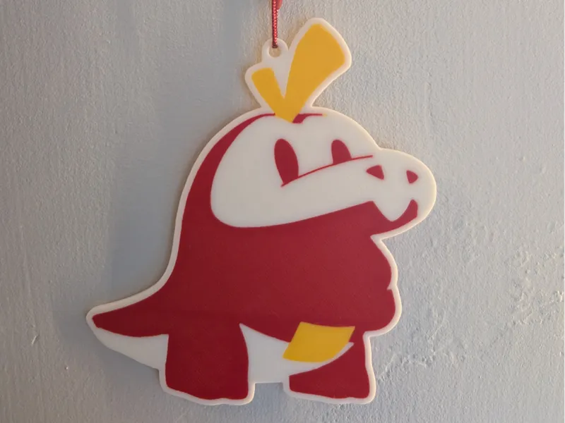 Fuecoco Pokemon Ornament (AMS Minimalist Art)