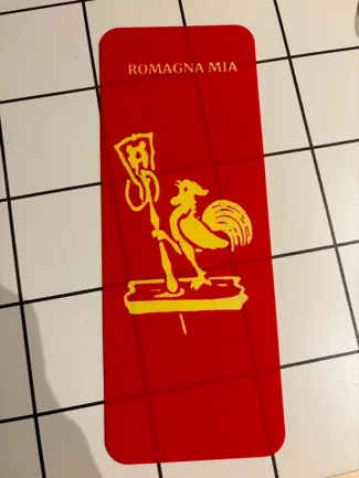 Lightbox plate with Romagna logo