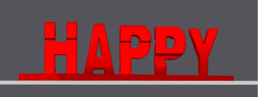 Text flip Happy New Year 2025