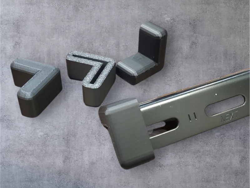 L-shaped Metal Rack foot cap 