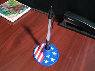 American Flag Pen Holder