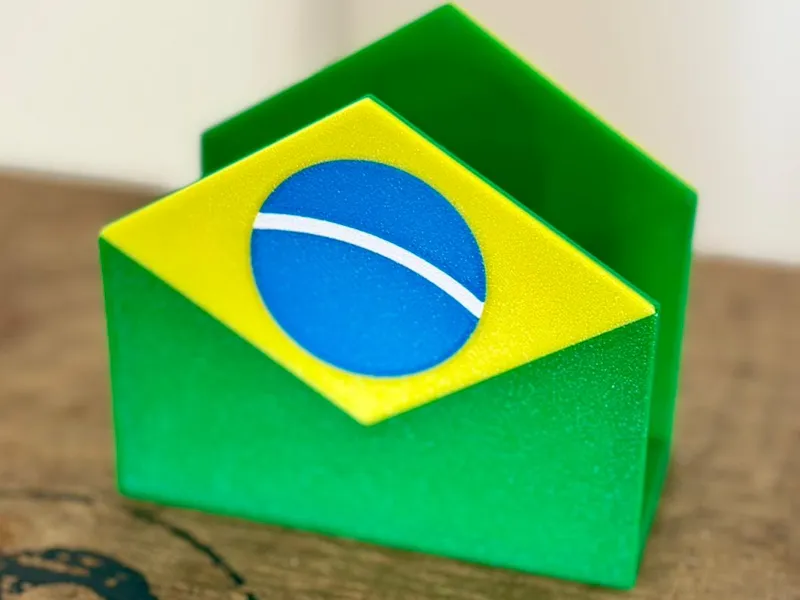 Porta Guardanapos Bandeira do Brasil