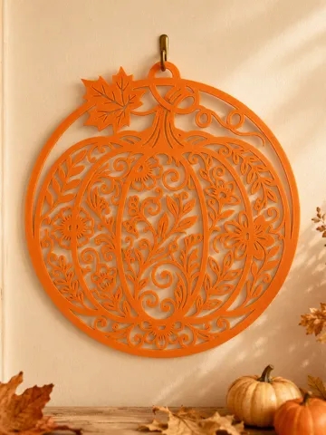 Adorno temático: Floral Pumpkin – Autumn Hanging Decoration — vista de referencia 2
