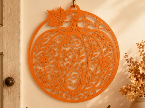 Adorno temático: Floral Pumpkin – Autumn Hanging Decoration — referencia de MakerWorld