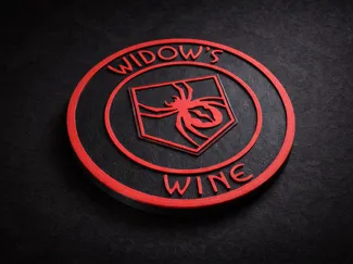 Widow’s Wine Perk-A-Cola Coaster