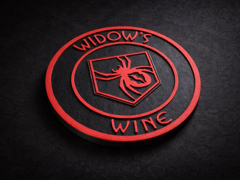 Widow’s Wine Perk-A-Cola Coaster