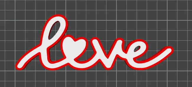 Scritta Love per scrivania