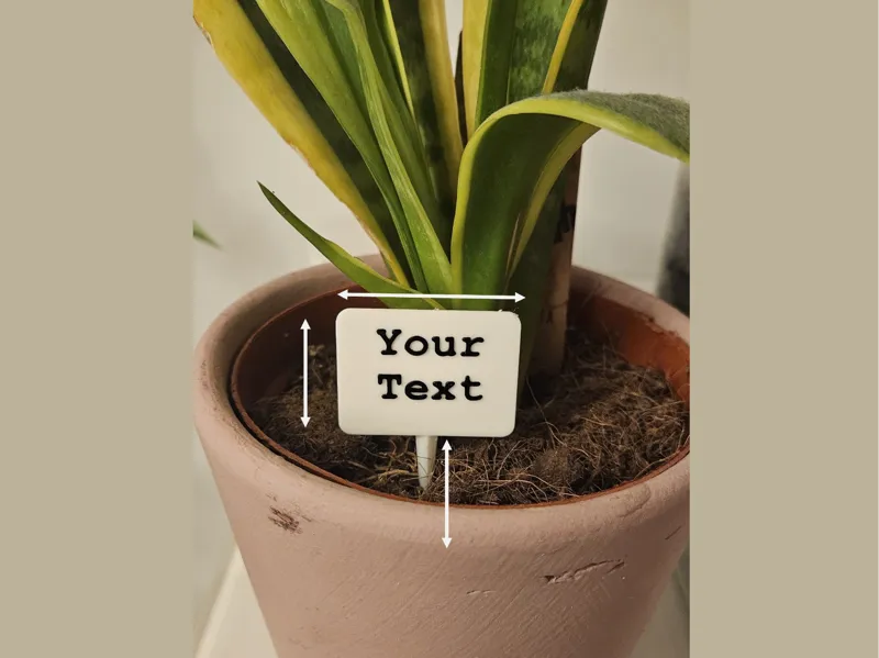 Customizable Parametric Plant label