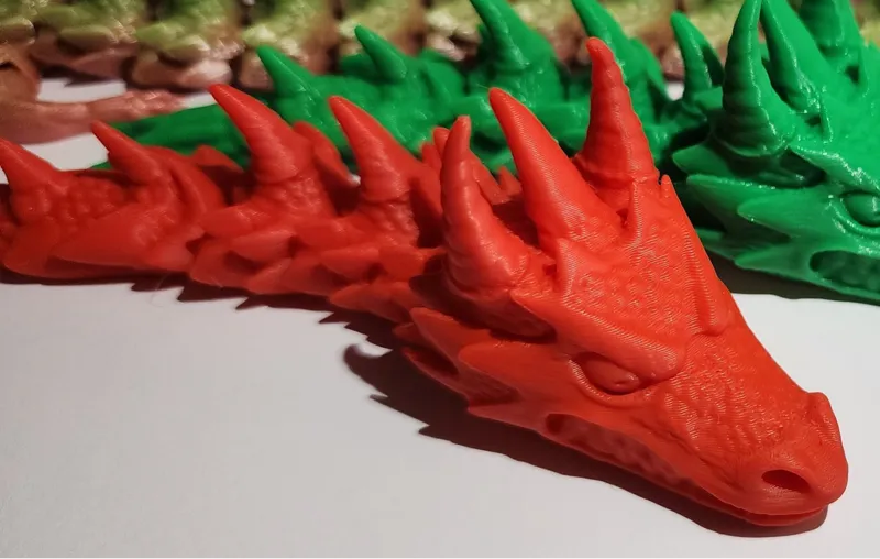 Grumpy Dragon Keychain - Articulated