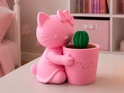 Hello Kitty Leaf Cactus Planter Multi Part No Ams
