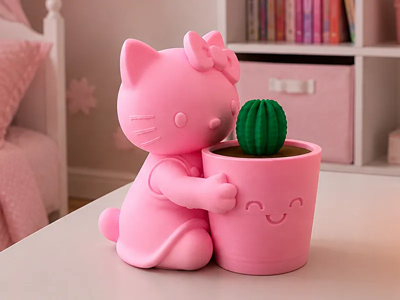Hello Kitty Leaf Cactus Planter Multi Part No Ams
