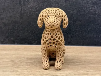 Voronoi Puppy Sculpture