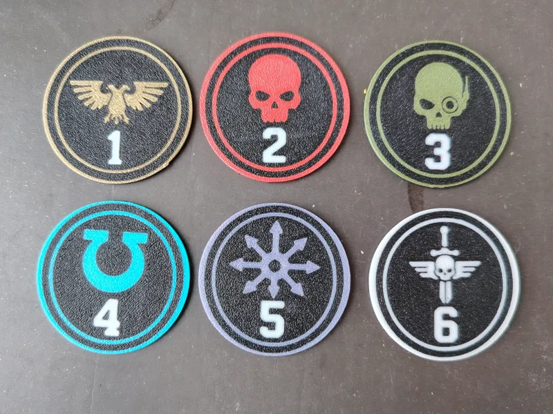 Wargame Objectives Tokens