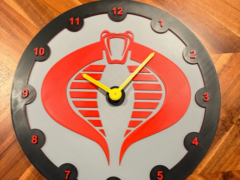 Gi Joe Inspired Cobra Clock