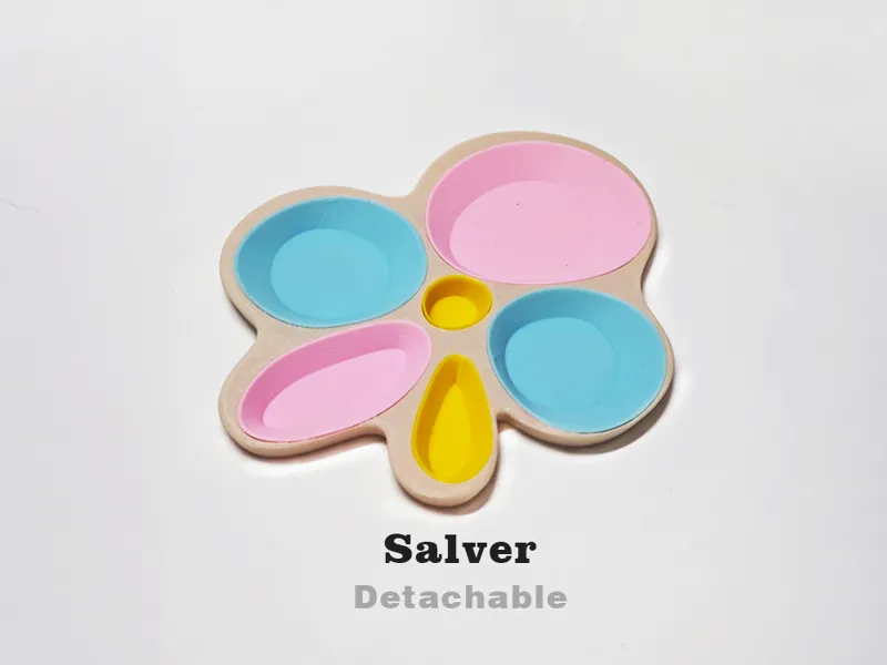 颜料泼溅艺术造型浅盘Paint splash art shape shallow plate