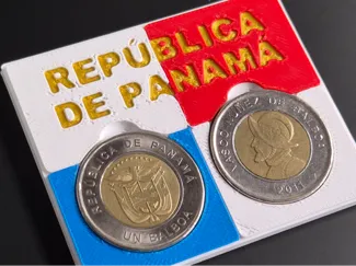 Display para moedas de Balboa panamenha