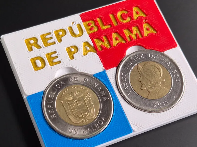 Display para moedas de Balboa panamenha