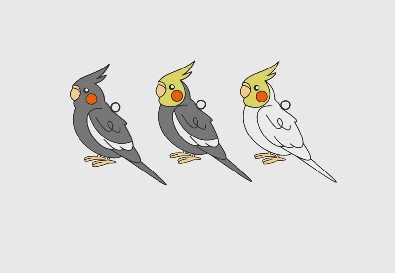 Cockatiel Parrot Keychains