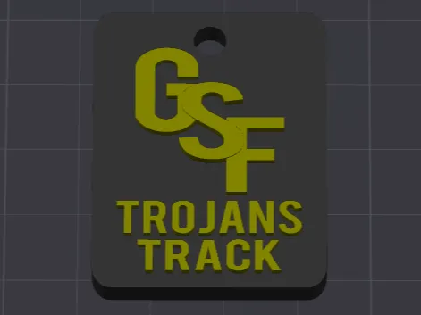 Green Sea Floyds Trojans Track Keychain