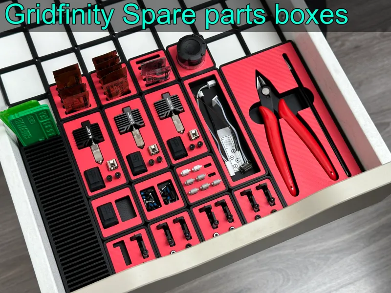 Gridfinity H2/P1S/X1C Spare parts organizers