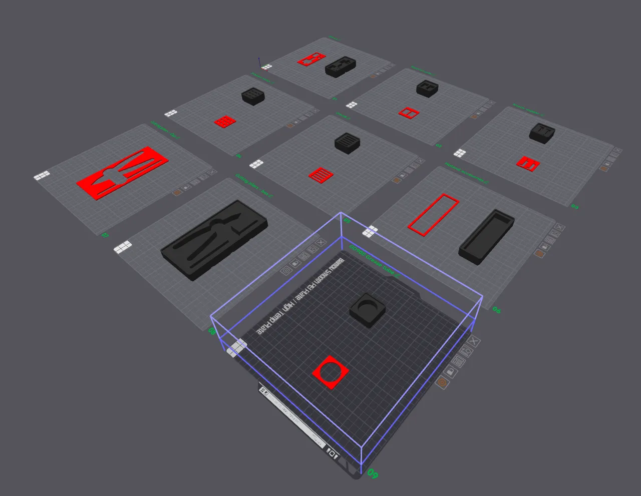 Gridfinity H2/P1S/X1C Spare parts organizers view 2