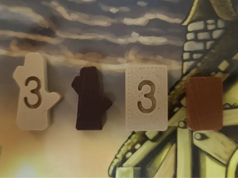 Agricola boardgame 3 wood, 3clay