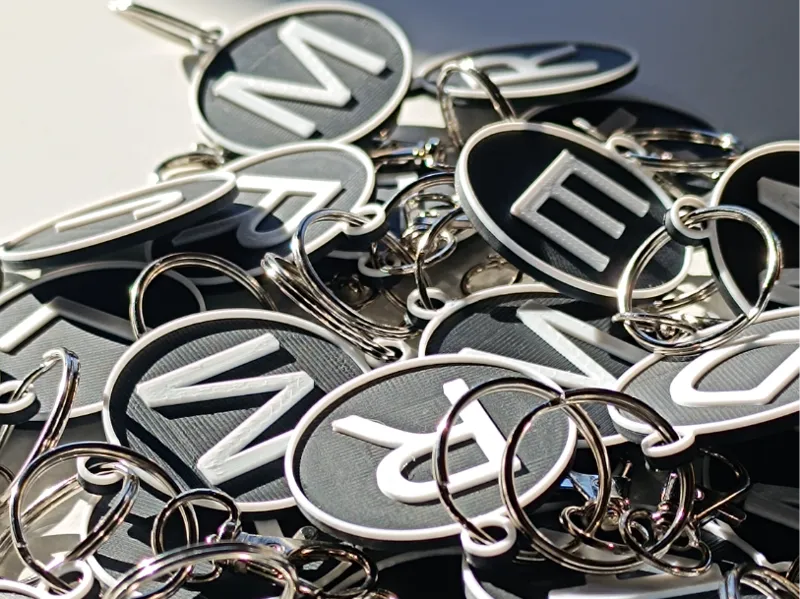 Customizable Initial Keychains