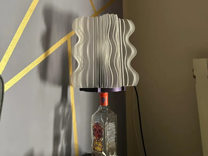 Wavy Bottle Lamp