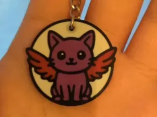 keychain - cat with wings