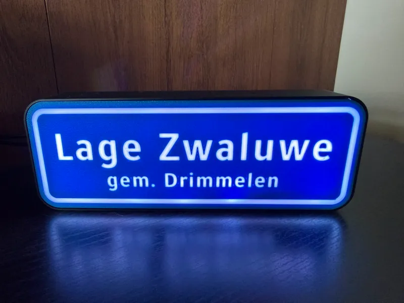 Dutch City Sign Lightbox