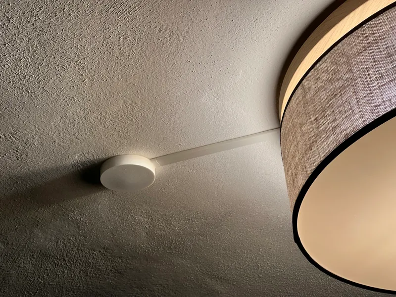 Low profile ceiling lamp cable wiring cover