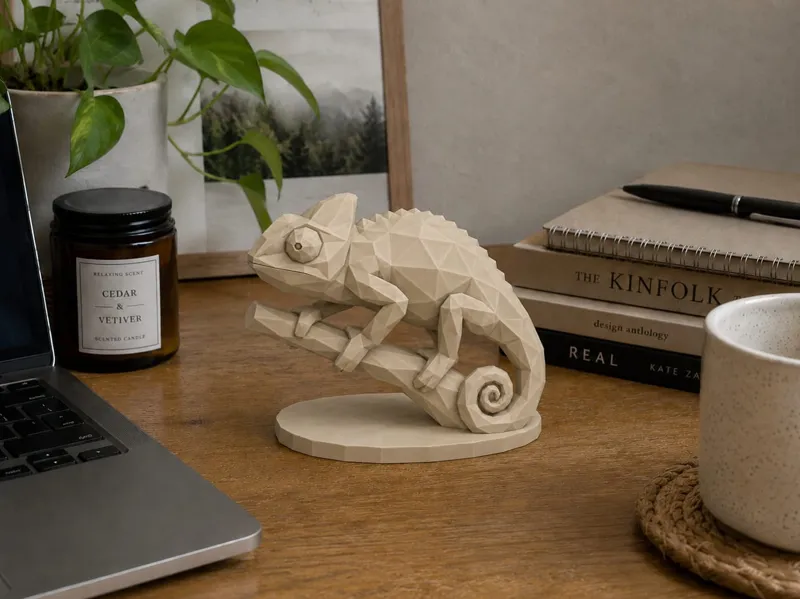 Polygon Chameleon | Low Poly Jungle Decor