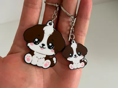 Cute Puppy Keychain - Kawaii Dog Charm