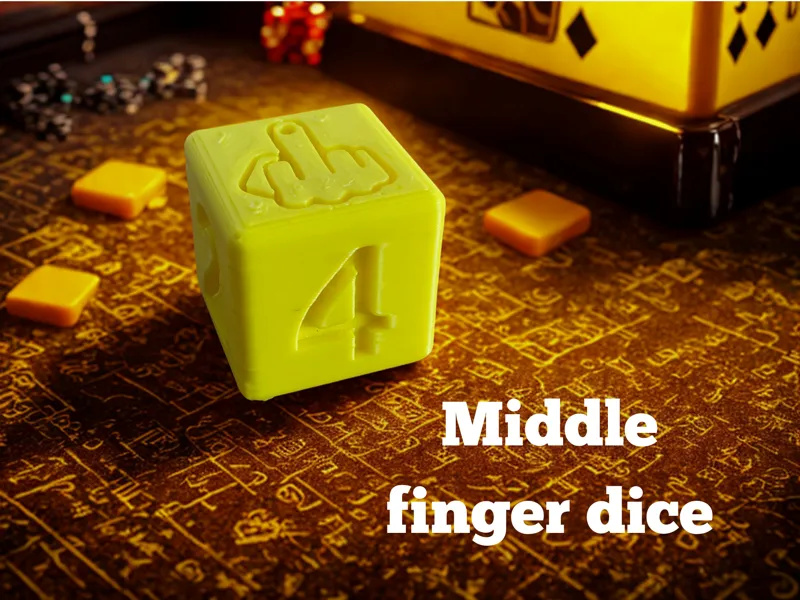 Middle finger dice
