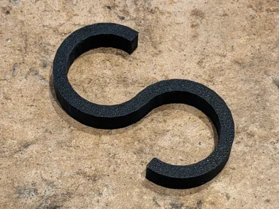 Sturdy S hook - easy and fast to print