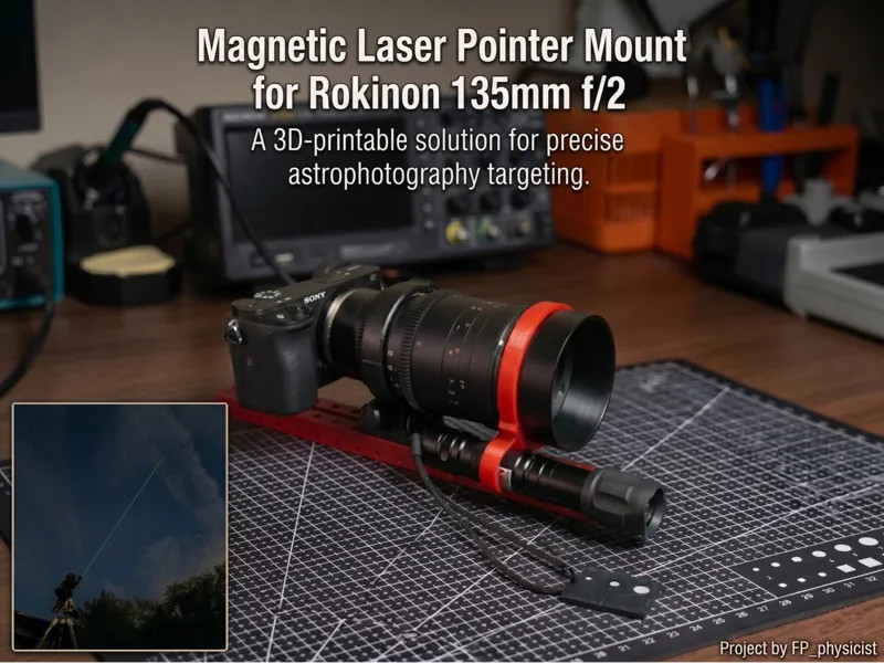 Magnetic Laser Pointer for Rokinon / Samyang 135/2