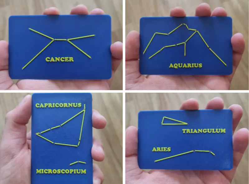 Zodiac Cards - Aquarius, Aries, Cancer, Capricorn