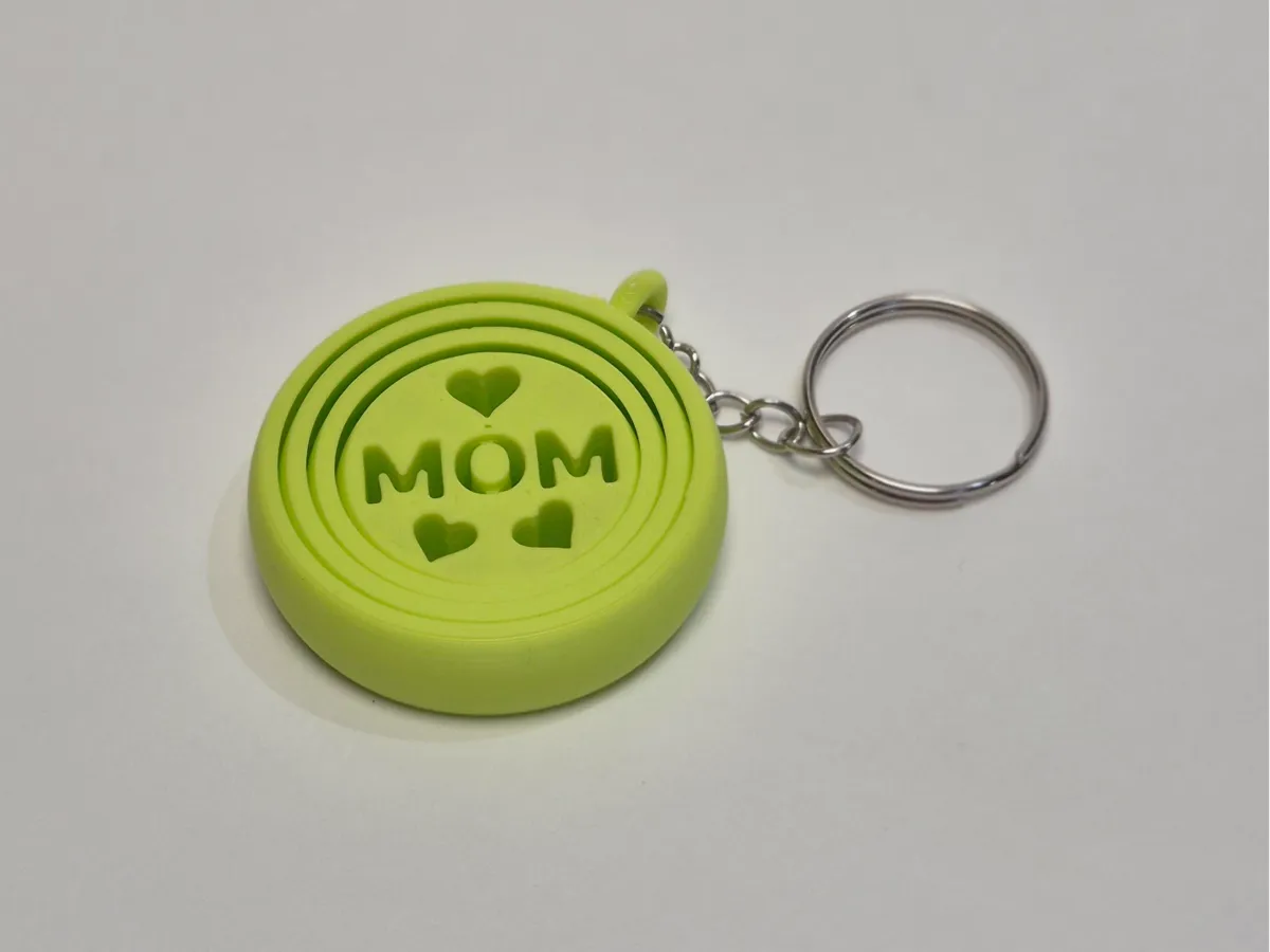 Porte-clés fidget MOM cœur gyroscopique