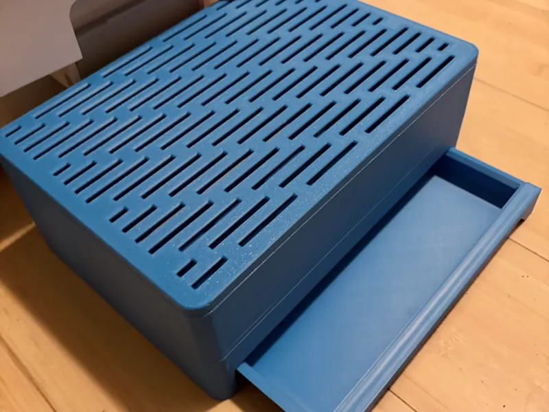 Cat Litter Step – Adjustable Height + Clean Drawer