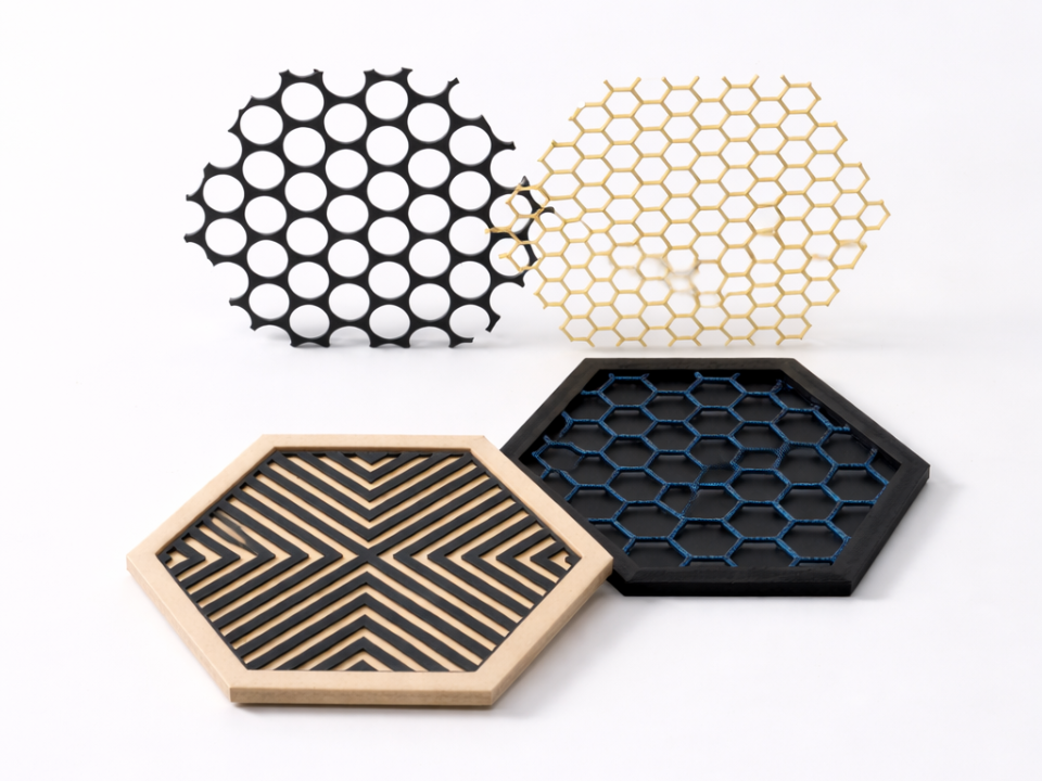 HexaSwap Coasters – Modular Pattern System
