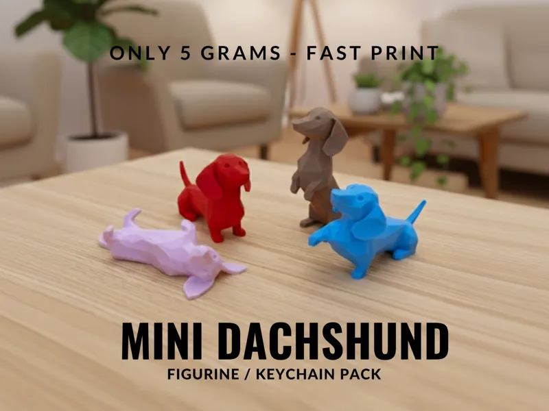 Mini Dachshund Figurine Pack