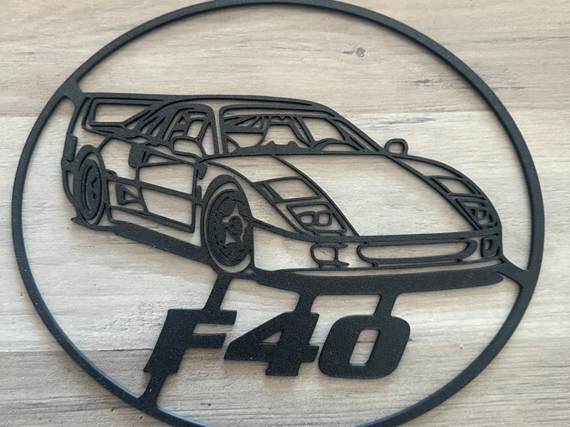 Ferrari F40 WallArt Silhouette