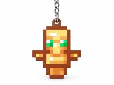 Minecraft totem keychain