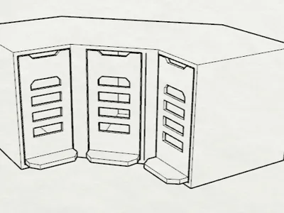 Corner Shelf - With 3 Drawers