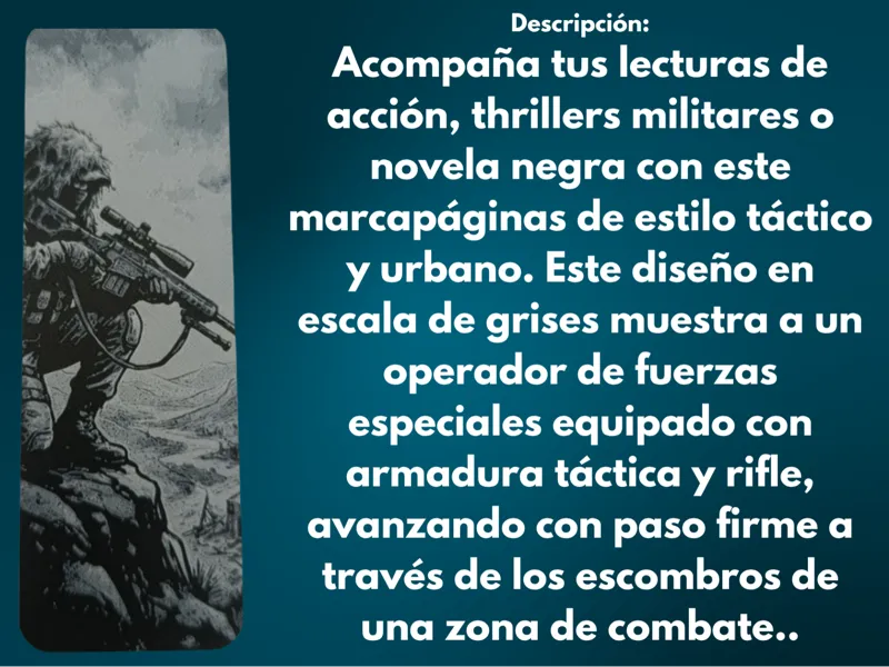 Marcapáginas Francotirador de Reconocimiento
