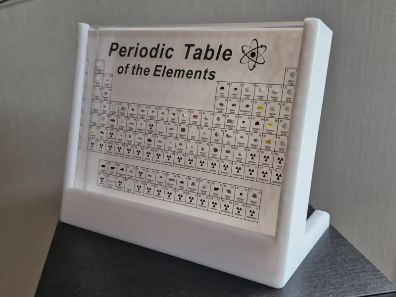 periodic table in acrylic display frame stand