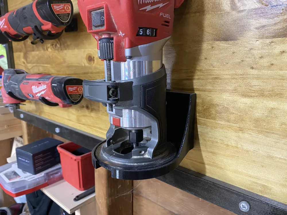 Milwaukee Router Wall Mount - Free 3D Print Model - MakerWorld